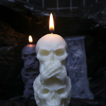 Декоративни черепни силиконови форми за свещи Домашен декор Епоксидна смола Форма Хелоуин Тиква Силиконова форма 2022 Коледен подарък