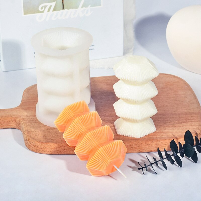 3D Building Tower Candle Mould σιλικόνης Χειροποίητο Αρωματοθεραπεία Σαπούνι γύψου ρητίνης Ice Mousse Mold Mold Decor για πάρτι δώρο