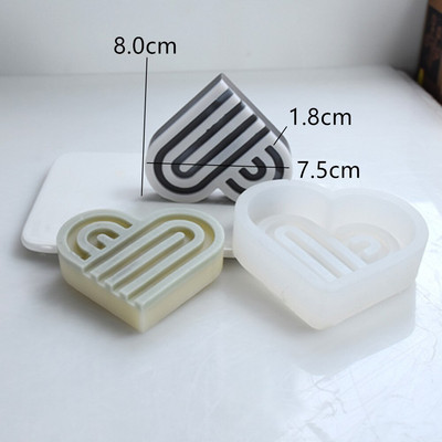 Armastuse vikerkaare küünal silikoonvorm Südamekaare küünal silikoonvorm koogi šokolaadi silikoonvorm sõbrapäeva kingituse kaunistus