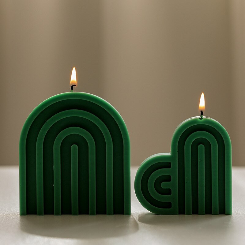 Armastuse vikerkaare küünal silikoonvorm Südamekaare küünal silikoonvorm koogi šokolaadi silikoonvorm sõbrapäeva kingituse kaunistus