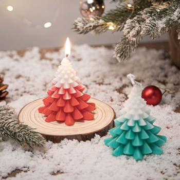 Δημιουργικό χριστουγεννιάτικο καλούπι κεριών τρισδιάστατο κερί Χριστουγεννιάτικου δέντρου DIY Aromatherapy Χριστουγεννιάτικες δημιουργίες κεριών