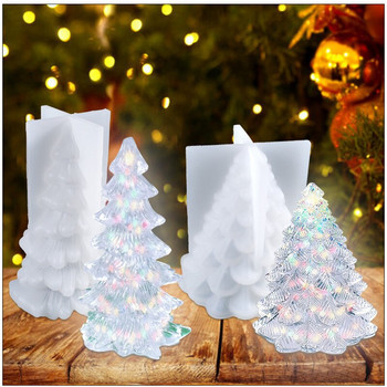 Δημιουργικό χριστουγεννιάτικο καλούπι κεριών τρισδιάστατο κερί Χριστουγεννιάτικου δέντρου DIY Aromatherapy Χριστουγεννιάτικες δημιουργίες κεριών