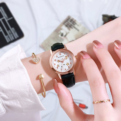 Ceas modern cu curea din piele