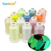 Sanbest Φωτεινή κλωστή κεντήματος Glow In The Dark 800 μέτρα 150D/2 Πολυεστέρας Ραπτικής DIY Χειροποίητη Κλωστή σταυροβελονιά TH00057