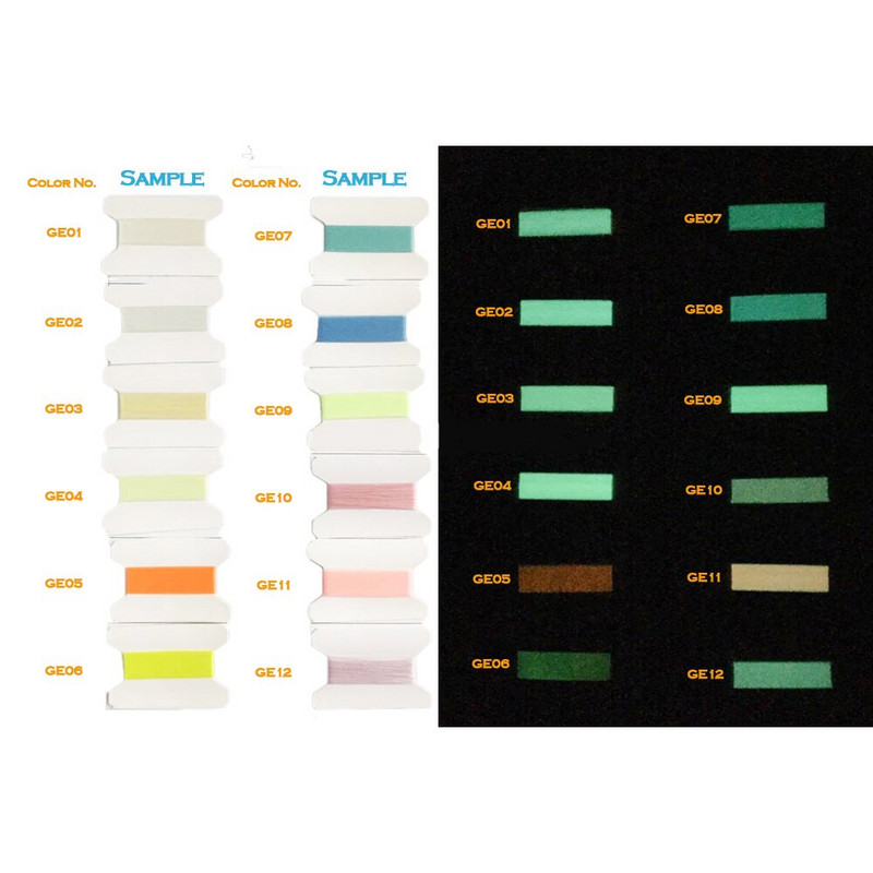 Šviečiantis „Sanbest“ siuvinėjimo siūlas švytintis tamsoje 800 metrų 150D/2 poliesterio siuvimas „pasidaryk pats“ rankų darbo kryžminio dygsnio siūlas TH00057