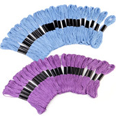 LMDZ 24vnt kryžminio dygsnio siūlai DMC siūlai kryžminio dygsnio medvilnės siuvimo sruogos siuvinėjimo siūlų siūlų rinkinys „pasidaryk pats“ siuvimo įrankiai