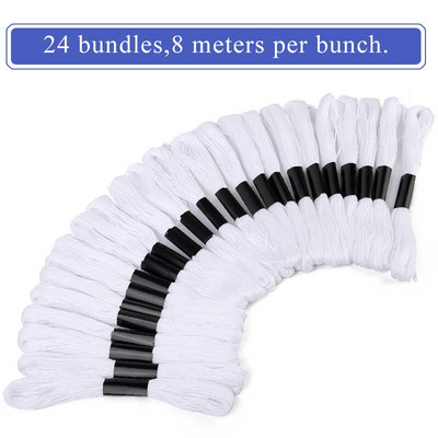 LMDZ 24vnt kryžminio dygsnio siūlai DMC siūlai kryžminio dygsnio medvilnės siuvimo sruogos siuvinėjimo siūlų siūlų rinkinys „pasidaryk pats“ siuvimo įrankiai