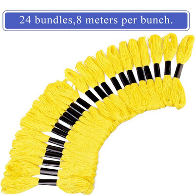 LMDZ 24vnt kryžminio dygsnio siūlai DMC siūlai kryžminio dygsnio medvilnės siuvimo sruogos siuvinėjimo siūlų siūlų rinkinys „pasidaryk pats“ siuvimo įrankiai