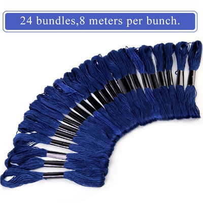 LMDZ 24vnt kryžminio dygsnio siūlai DMC siūlai kryžminio dygsnio medvilnės siuvimo sruogos siuvinėjimo siūlų siūlų rinkinys „pasidaryk pats“ siuvimo įrankiai