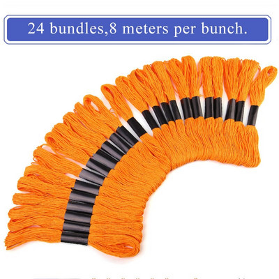 LMDZ 24vnt kryžminio dygsnio siūlai DMC siūlai kryžminio dygsnio medvilnės siuvimo sruogos siuvinėjimo siūlų siūlų rinkinys „pasidaryk pats“ siuvimo įrankiai