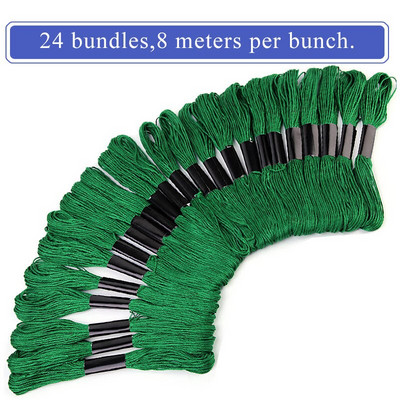 LMDZ 24vnt kryžminio dygsnio siūlai DMC siūlai kryžminio dygsnio medvilnės siuvimo sruogos siuvinėjimo siūlų siūlų rinkinys „pasidaryk pats“ siuvimo įrankiai