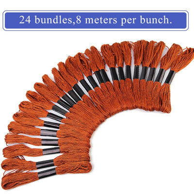 LMDZ 24vnt kryžminio dygsnio siūlai DMC siūlai kryžminio dygsnio medvilnės siuvimo sruogos siuvinėjimo siūlų siūlų rinkinys „pasidaryk pats“ siuvimo įrankiai