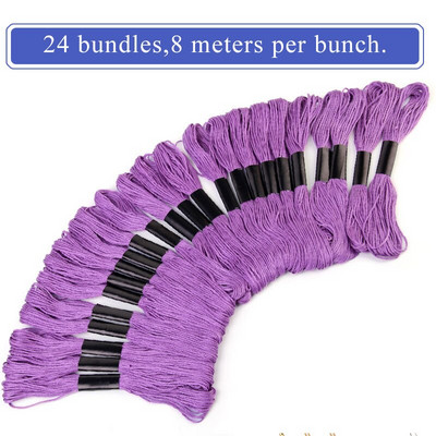 LMDZ 24vnt kryžminio dygsnio siūlai DMC siūlai kryžminio dygsnio medvilnės siuvimo sruogos siuvinėjimo siūlų siūlų rinkinys „pasidaryk pats“ siuvimo įrankiai