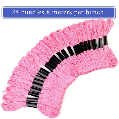 LMDZ 24vnt kryžminio dygsnio siūlai DMC siūlai kryžminio dygsnio medvilnės siuvimo sruogos siuvinėjimo siūlų siūlų rinkinys „pasidaryk pats“ siuvimo įrankiai