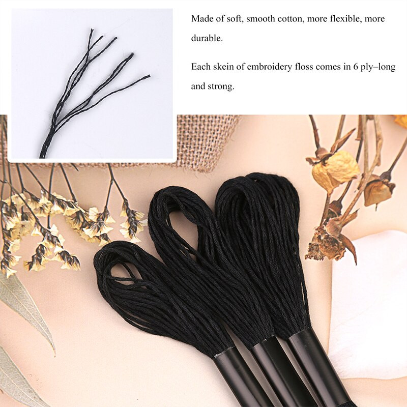 LMDZ 24vnt kryžminio dygsnio siūlai DMC siūlai kryžminio dygsnio medvilnės siuvimo sruogos siuvinėjimo siūlų siūlų rinkinys „pasidaryk pats“ siuvimo įrankiai