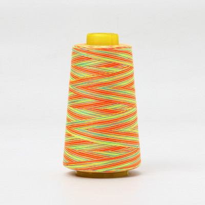 3000 jardu šķērsgriezumā krāsots varavīksnes vītne rokdarbiem un mašīnām, 40S/2 poliestera vītne šūšanai un stepēšanai ar roku dūrienu