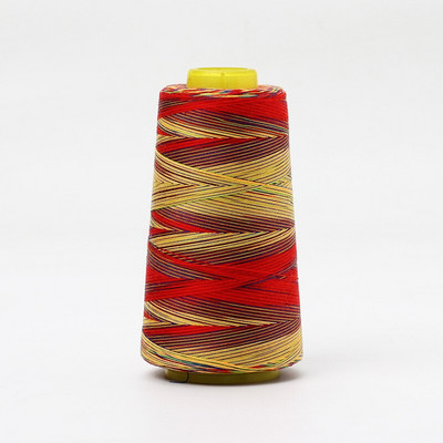 3000 jardu šķērsgriezumā krāsots varavīksnes vītne rokdarbiem un mašīnām, 40S/2 poliestera vītne šūšanai un stepēšanai ar roku dūrienu