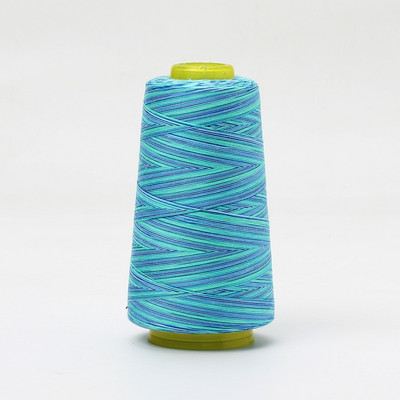 3000 jardu šķērsgriezumā krāsots varavīksnes vītne rokdarbiem un mašīnām, 40S/2 poliestera vītne šūšanai un stepēšanai ar roku dūrienu