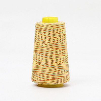 3000 jardu šķērsgriezumā krāsots varavīksnes vītne rokdarbiem un mašīnām, 40S/2 poliestera vītne šūšanai un stepēšanai ar roku dūrienu