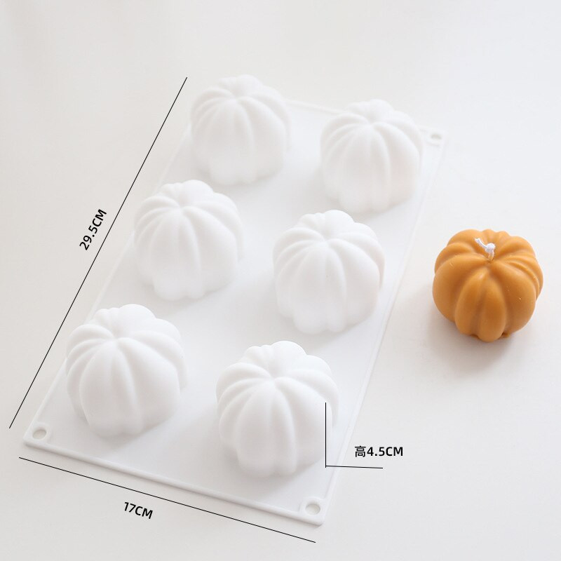 Καλούπια για κεριά σιλικόνης σε σχήμα κολοκύθας Χριστουγεννιάτικο σαπούνι με φούσκα κολοκύθας σοκολατένιο κέικ φόρμα bob φόρμα για το σπίτι Διακόσμηση πάρτι Χειροποίητα δώρα
