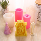 Γαμπρός και νυφικό Καλούπια σιλικόνης DIY Γύψο Ρητίνη Καλούπια Καλούπια Κεριού Καλούπια Σαπουνιού Εργαλείο ψησίματος για τούρτα σοκολάτας