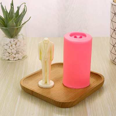 Γαμπρός και νυφικό Καλούπια σιλικόνης DIY Γύψο Ρητίνη Καλούπια Καλούπια Κεριού Καλούπια Σαπουνιού Εργαλείο ψησίματος για τούρτα σοκολάτας