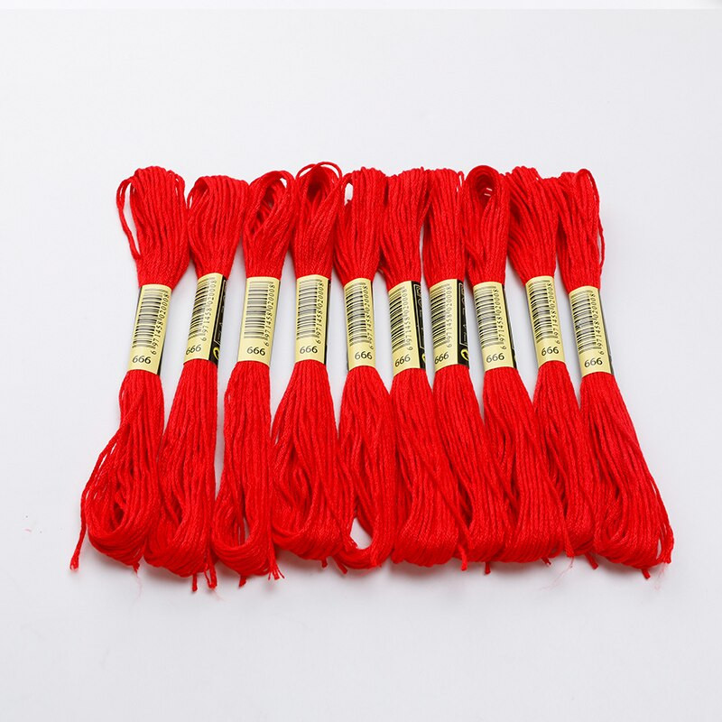 240 TK 8M haruline niit punane/kollane/must/valge hambaniit ristpistes tikkimislõng DIY polüesterpuuvillane õmblusvarraste komplekti tööriist