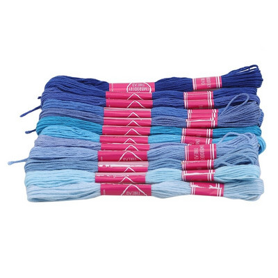 Κεντήματα 16 χρωμάτων Κλωστή ραπτικής με σταυροβελονιά Πλεκτά στο χέρι Πλεκτά μπαλώματα με κλωστή ραπτικής