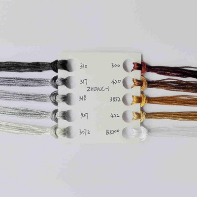 10 tk / partii ristpistes siidniit sama värvi kui DMC niidiga sile käsitsi tikand DIY näputöö 8 meetrit pikk, 6 haru