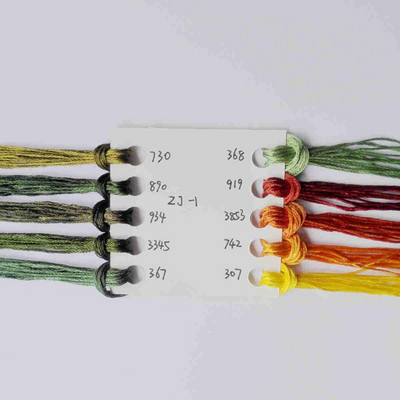 10 tk / partii ristpistes siidniit sama värvi kui DMC niidiga sile käsitsi tikand DIY näputöö 8 meetrit pikk, 6 haru