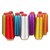 3600 M / ρολό Χρυσό και ασημί νήμα υπολογιστή Κεντητική κλωστή DIY Χειροβελονιά Σταυροβελονιά Χρυσό Μεταλλικό Σύρμα Χρυσό Ασημί Φωτεινό