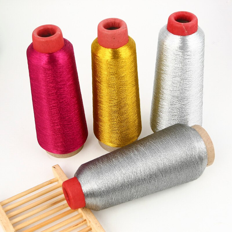 3600 M / ρολό Χρυσό και ασημί νήμα υπολογιστή Κεντητική κλωστή DIY Χειροβελονιά Σταυροβελονιά Χρυσό Μεταλλικό Σύρμα Χρυσό Ασημί Φωτεινό