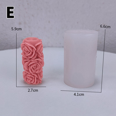 Kūrybingos Valentino dienos dovanos Silikoninės formos šokoladiniai saldainiai tortai, dekoravimo formos, „pasidaryk pats“ rožių širdis Meilės aromaterapijos žvakių formos