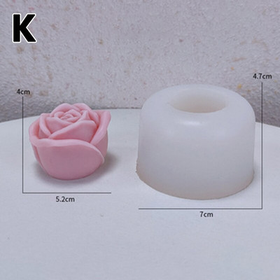 Kūrybingos Valentino dienos dovanos Silikoninės formos šokoladiniai saldainiai tortai, dekoravimo formos, „pasidaryk pats“ rožių širdis Meilės aromaterapijos žvakių formos