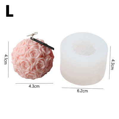 Kūrybingos Valentino dienos dovanos Silikoninės formos šokoladiniai saldainiai tortai, dekoravimo formos, „pasidaryk pats“ rožių širdis Meilės aromaterapijos žvakių formos