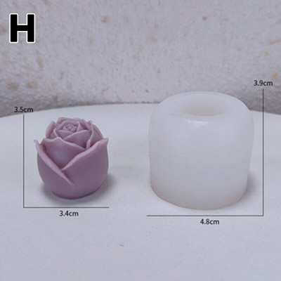 Kūrybingos Valentino dienos dovanos Silikoninės formos šokoladiniai saldainiai tortai, dekoravimo formos, „pasidaryk pats“ rožių širdis Meilės aromaterapijos žvakių formos