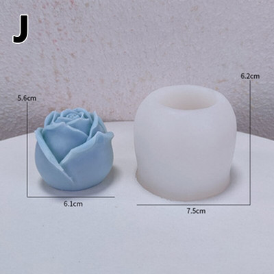 Kūrybingos Valentino dienos dovanos Silikoninės formos šokoladiniai saldainiai tortai, dekoravimo formos, „pasidaryk pats“ rožių širdis Meilės aromaterapijos žvakių formos