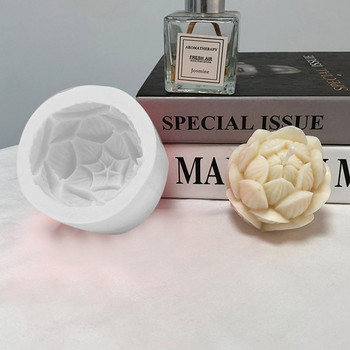 3D Lotus Silicone Candle Mould Aromatherapy Σαπούνι γύψου ρητίνη λουλούδι καλούπι γενεθλίων Δώρο γιορτών Αναμνηστικά γάμου Διακόσμηση σπιτιού