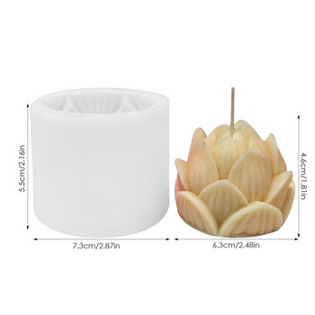 3D Lotus Silicone Candle Mould Aromatherapy Σαπούνι γύψου ρητίνη λουλούδι καλούπι γενεθλίων Δώρο γιορτών Αναμνηστικά γάμου Διακόσμηση σπιτιού