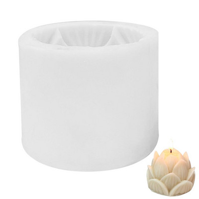 3D Lotus Silicone Candle Mould Aromatherapy Σαπούνι γύψου ρητίνη λουλούδι καλούπι γενεθλίων Δώρο γιορτών Αναμνηστικά γάμου Διακόσμηση σπιτιού