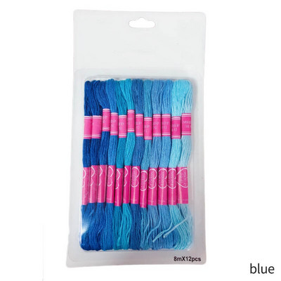 Nõel käsitöö ristid õmblema puuvillased õmblustokkid 8 tk mitmevärviline tikkimisniit DIY õmbluse multifunktsionaalne hambaniidi komplekt