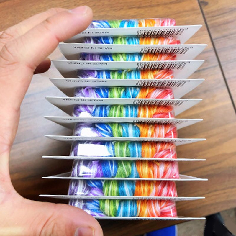 Nõel käsitöö ristid õmblema puuvillased õmblustokkid 8 tk mitmevärviline tikkimisniit DIY õmbluse multifunktsionaalne hambaniidi komplekt