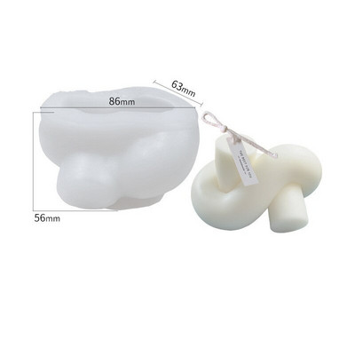 3D maagiline sõlm köiepalli silikoonküünla vorm DIY ebaregulaarne käsitsi valmistatud aroomiteraapia kipsseebi lõhnaga küünla silikoonvorm