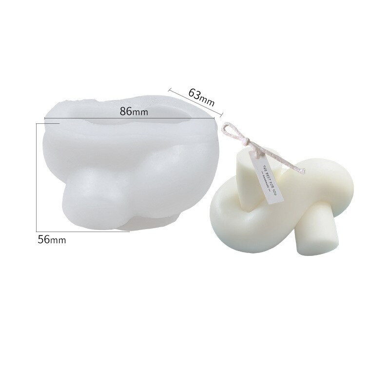 3D maagiline sõlm köiepalli silikoonküünla vorm DIY ebaregulaarne käsitsi valmistatud aroomiteraapia kipsseebi lõhnaga küünla silikoonvorm