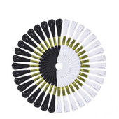 12/24 bucăți alb-negru fire de cusătură în cruce pentru broderie țevi de ață dentară de culoare neagră fire de cusut de mână bricolaj artizanat