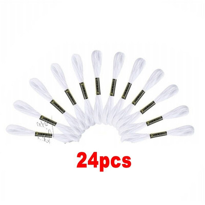 12/24 bucăți alb-negru fire de cusătură în cruce pentru broderie țevi de ață dentară de culoare neagră fire de cusut de mână bricolaj artizanat