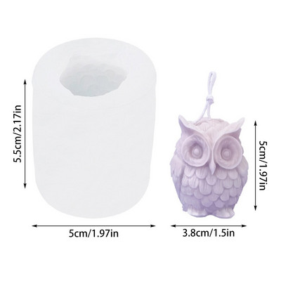 2022 Νέα τρισδιάστατα καλούπια κουκουβάγιας καλούπια σιλικόνης για γύψο αρωματοθεραπείας κεριών Making DIY Crafts Household House Decoration Form