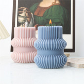 Το καλούπι 3D κάθετου κυλίνδρου κεριού Silica Gel χρησιμοποιείται για την Diy παραγωγή του γύψου διακοσμητικού καλουπιού για κερί κυλίνδρου Pinstripe