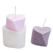 Περιστρεφόμενο καλούπι κεριών αγάπης 3D στοίβαγμα σε σχήμα καρδιάς Αρωματικό κερί Γύψος διαδικασίας ρητίνης σαπουνιού Διακοσμητικό καλούπι κέικ Χειροκίνητο καλούπι