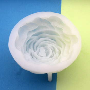 Νέα φόρμα λαμπάδας σιλικόνης παιώνιας για την ημέρα του Αγίου Βαλεντίνου Καλούπι λουλουδιών μους κέικ ψησίματος 3D παιωνία λουλουδάτο κερί Γύψινο καλούπι για παρασκευή σαπουνιού